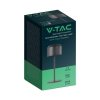 Lampka stołowa nocna V-TAC 1,5W LED 21cm ładowanie ściemnianie czarna VT-1181 2700K-5700K 150lm